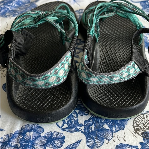 Chacos Strappy Teal and Black Women's Sandals Size 7 - Picture 4 of 8